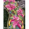 Merejka Kryželiu siuvinėjimo rinkinys "Rožinė Poinsettia Christmas Stocking" 35x22 cm SK262