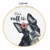 Dimensions Simplicity Creative Corp Skaičiuojamo kryžminio dygsnio rinkinys su bambuko lankeliu Ruff Life D72-76108