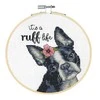 Dimensions Simplicity Creative Corp Skaičiuojamo kryžminio dygsnio rinkinys su bambuko lankeliu Ruff Life D72-76108