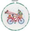 DIMENSIONS Simplicity Creative Corp Kryželių siuvinėjimo rinkinys su lankeliu "Holiday Bicycle" D72-09003