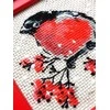Riolis Kryželiu siuvinėjimo rinkinys Winter Guest 15x15 SR2132
