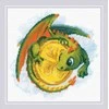 Riolis Kryželiu siuvinėjimo rinkinys "Sėkmės moneta" 20x20 SR2142