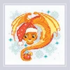 Riolis Kryželiu siuvinėjimo rinkinys Dragon Tea Time 15x15 SR2141