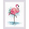 Riolis Siuvinėjimo rinkinys Žydintis flamingas 18x24 SR2117