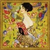 Riolis Dama su vėduokle pagal G. Klimt paveikslą 1226