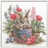 Riolis Siuvinėjimo kryželiu rinkinys "Žydintis triušis" 20x20 cm SRA1030