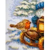 Riolis Kryželiu siuvinėjamas rinkinys "Snieguotas nykštukas" 20x20 cm SRA1045