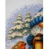 Riolis Kryželiu siuvinėjamas rinkinys "Snieguotas nykštukas" 20x20 cm SRA1045