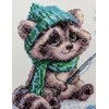 Riolis Kryželiu siuvinėjimo rinkinys „Smalsus meškėnas“ 15x15 cm SRA1017