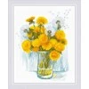 Riolis Kryželio siūlų rinkinys "Saulėti kiaulpienės" 24x30 cm SR2229