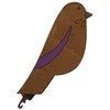 Siūlų vėrimo adata. Paukštis violetinis KF070/1-3