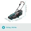 Gardena Akumuliatorinės vejapjovės PowerMax 37/36V P4A rinkinys
