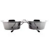 Croci Dubenėliai metaliniai su stovu 2x950ml/16cm