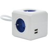 Allocacoc PowerCube Extended 4 lizdai 2x USB 1,5m malūnėlis