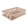 Galicja Indų džiovykla su padėklu CURVER BASIC KITCHEN ACCESORIES, kreminės spalvos, h9 x 26,5 x 42 cm