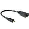 DELOCK Adapterio kabelis mikro HDMI-D St > HDMI-A Bu mit 23 cm laidas