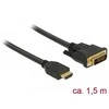 DELOCK HDMI į DVI 24+1 kabelis dvikryptis 1,5 m
