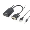 GEMBIRD A-VGA-HDMI-01 VGA į HDMI adapterio kabelis 0.15 m juodas blisteryje