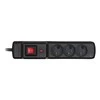 Ilgiklis - Activejet COMBO-IEC-3G 3x Tipo E Lizdai 1,5 m Laidas Juodas