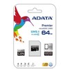 Atminties kortelė ADATA | Premier UHS-I | 64 GB | Micro SDXC | Flash atminties klasė 10 | SD adapter
