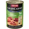Animonda Grancarno adult 400g suaugusių šunų konservai su jautiena ir ančių širdelėmis