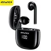 AWEI Bluetooth 5.0 T28P TWS ausinės + docking station juodos spalvos
