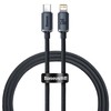Baseus Crystal Shine USB-C į Lightning jungties laidas, 20W, PD, 2m juodos spalvos