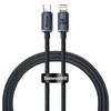 Baseus Crystal Shine USB-C į Lightning jungties laidas, 20W, PD, 2m juodos spalvos