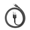 Baseus Cafule USB Lightning kabelis 2.4A 1m - Pilkas / Juodas