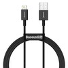 Baseus Superior Series USB - Lightning laidas 2.4A 2m - Juodas