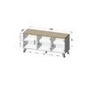 Cama Meble Šoninė Spintelė - Cama Lotta 150 3D Balta Ir Sonoma Ąžuolas