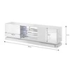 TV staliukas Cama Meble Televizoriaus Stovas - Cama Qiu 200 MDF Baltas Blizgus