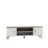 TV staliukas Cama Meble Televizorius - Cama Lotta 160 2D2K Baltas