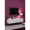 Cama TV staliukas VIGO 140 30/140/40 (spalva: balta/blizgi balta)
