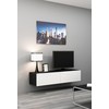 Cama Meble Televizoriaus stovas - VIGO Cama 140 Modernus Juodas/Baltas Blizgus