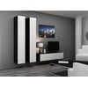 Cama Meble Televizoriaus stovas - VIGO Cama 140 Modernus Juodas/Baltas Blizgus