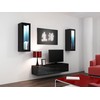 Cama TV staliukas VIGO 140 30/140/40 (spalva: juoda/blizgi juoda)