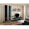 Cama Meble TV staliukas VIGO '140', 30/140/40 (spalva: Balta/Blizgi juoda)