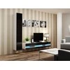 Cama Meble Televizoriaus Stovas - Cama VIGO 30/180/40, Baltas/Juodas Blizgus