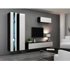 Cama TV staliukas VIGO NEW 30/180/40 (spalva: juoda/blizgi balta)