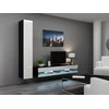 Cama TV staliukas VIGO NEW 30/180/40 (spalva: juoda/blizgi balta)