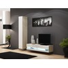 Cama Meble Televizorius Stovas - Cama Vigo 30/140/40 Sonomos Balta Blizgi.