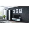 Cama Meble TV staliukas VIGO '140', 30/140/40 (spalva: Pilka/Blizgi balta)