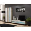 Cama Meble Televizorius Stovas - Cama Vigo 30/140/40 Sonomos Balta Blizgi.