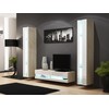 Cama Meble Televizorius Stovas - Cama Vigo 30/140/40 Sonomos Balta Blizgi.