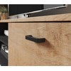 Cama Meble Televizoriaus Stovas - Lefkas Ąžuolas/Juodas 140 Cm