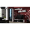 TV staliukas Cama Meble Televizoriaus Stovas - Cama Soho 140 Balta/Juoda Blizgi