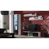 TV staliukas Cama Meble Televizoriaus Stovas - Cama Soho 140 Balta/Juoda Blizgi