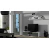 TV staliukas Cama Meble Televizoriaus Stovas - Cama Soho 140 Balta/Pilka Blizgi
