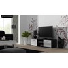 TV staliukas Cama Meble Televizoriaus Stovas - Soho 140 Juodas/Baltas Blizgus